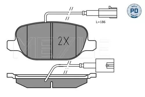 MEYLE Brake Pad Set, disc brake (0252381118/PD)