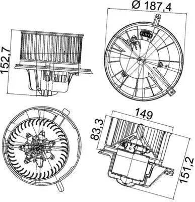 MAHLE Interior Blower (AB148000P)