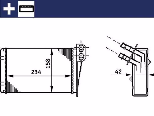 MAHLE Heat Exchanger, interior heating (AH73000S)