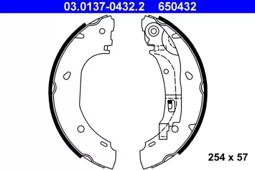 ATE Brake Shoe Set (03.0137-0432.2)
