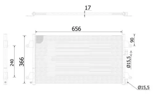 MAHLE Condenser, air conditioning (AC366000S)