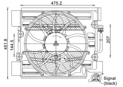 MAHLE Fan, air conditioning condenser (ACF24000S)