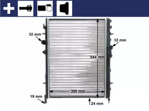 MAHLE Radiator, engine cooling (CR515000S)