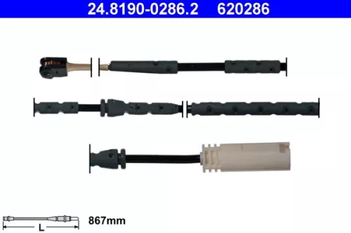 ATE Warning Contact, brake pad wear (24.8190-0286.2)