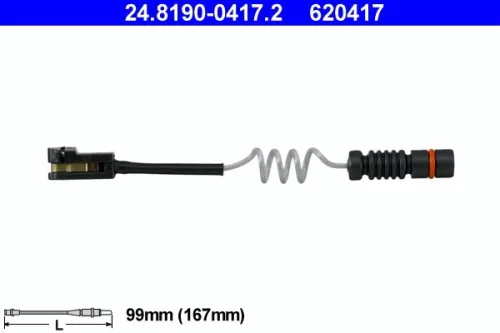 ATE Warning Contact, brake pad wear (24.8190-0417.2)