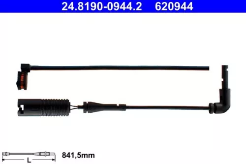Warning Contact, brake pad wear