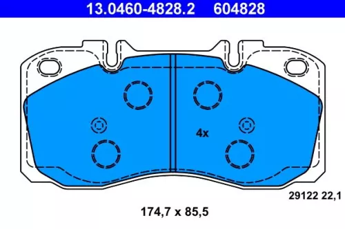 ATE Brake Pad Set, disc brake (13.0460-4828.2)