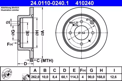 ATE Brake Disc (24.0110-0240.1)