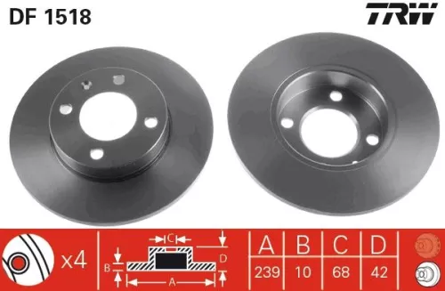 TRW Brake Disc (DF1518)