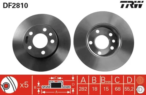 TRW Brake Disc (DF2810)
