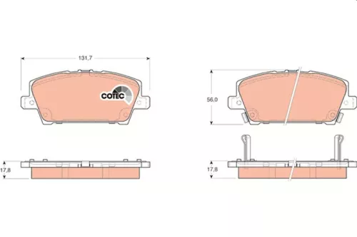 TRW Brake Pad Set, disc brake (GDB3407)