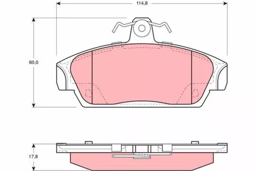 TRW Brake Pad Set, disc brake (GDB859)