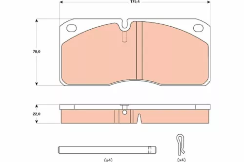 TRW Brake Pad Set, disc brake (GDB5058)