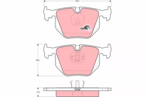 TRW Brake Pad Set, disc brake (GDB1119)