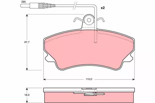 TRW Brake Pad Set, disc brake (GDB1203)