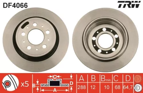 TRW Brake Disc (DF4066)
