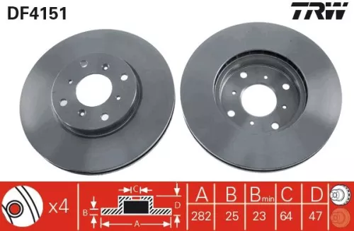 TRW Brake Disc (DF4151)