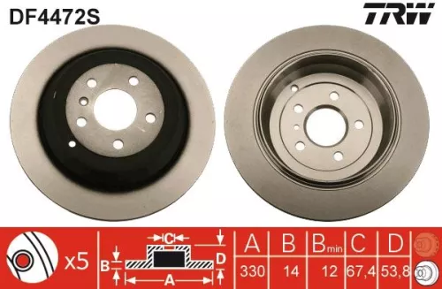 TRW Brake Disc (DF4472S)