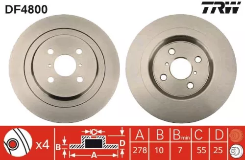 TRW Brake Disc (DF4800)