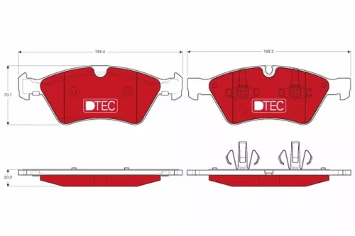 TRW Brake Pad Set, disc brake (GDB1642DTE)