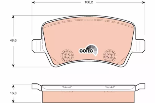 TRW Brake Pad Set, disc brake (GDB1685)