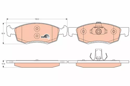 TRW Brake Pad Set, disc brake (GDB1749)