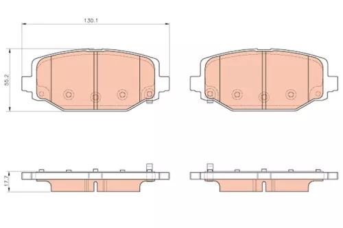 TRW Brake Pad Set, disc brake (GDB1936)