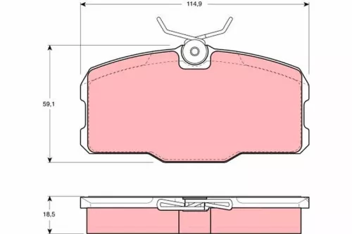 TRW Brake Pad Set, disc brake (GDB418)