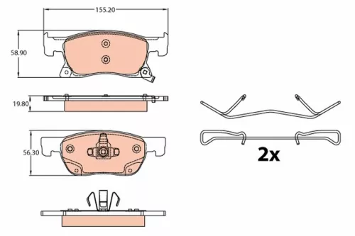 TRW Brake Pad Set, disc brake (GDB2138)