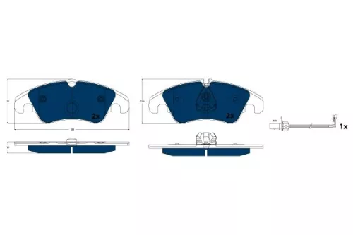 TRW Brake Pad Set, disc brake (GDB1768BTE)