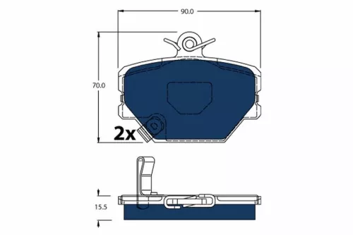 TRW Brake Pad Set, disc brake (GDB1365BTE)