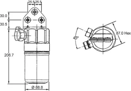 MAHLE Dryer, air conditioning (AD187000S)