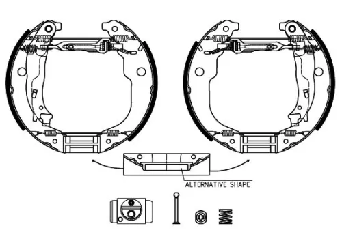 TEXTAR Brake Shoe Set (84067201)
