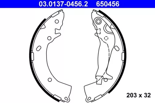 ATE Brake Shoe Set (03.0137-0456.2)