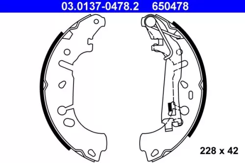 ATE Brake Shoe Set (03.0137-0478.2)