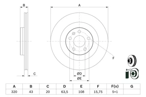 BOSCH Brake Disc (0986479E87)