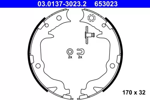 Brake Shoe Set, parking brake