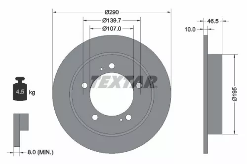 TEXTAR Brake Disc (92066003)