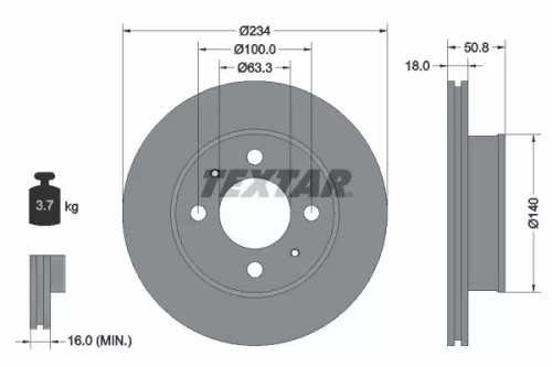 TEXTAR Brake Disc (92146803)