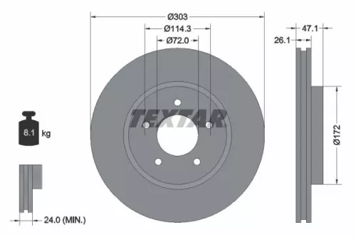 TEXTAR Brake Disc (92197703)