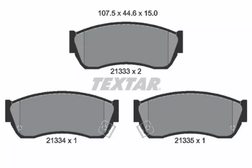 TEXTAR Brake Pad Set, disc brake (2133301)