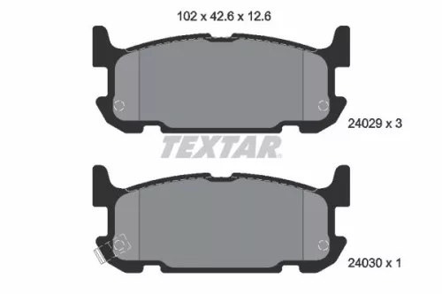 TEXTAR Brake Pad Set, disc brake (2402901)