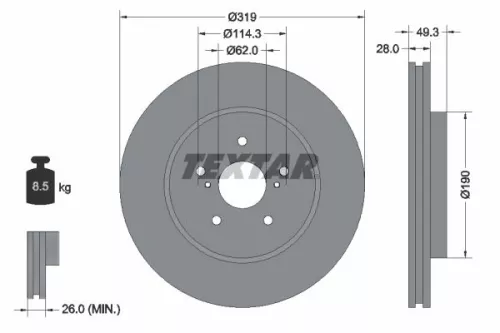 TEXTAR Brake Disc (92171503)