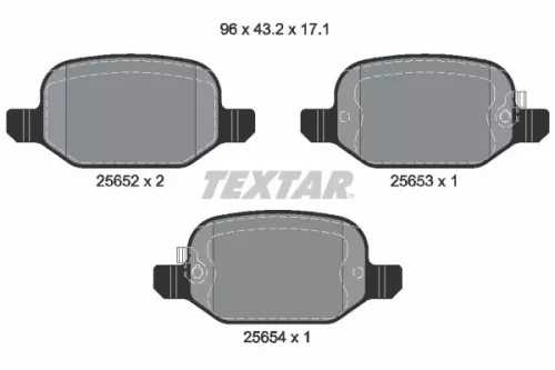 TEXTAR Brake Pad Set, disc brake (2565201)