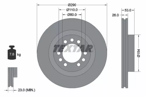 TEXTAR Brake Disc (93127200)