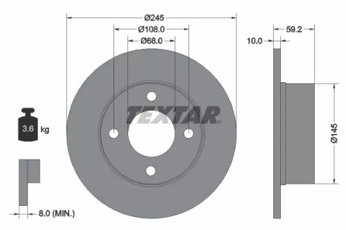 TEXTAR Brake Disc (92026100)
