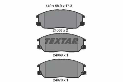 TEXTAR Brake Pad Set, disc brake (2406801)