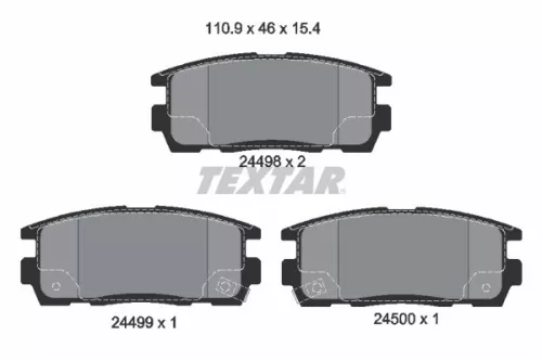 TEXTAR Brake Pad Set, disc brake (2449801)