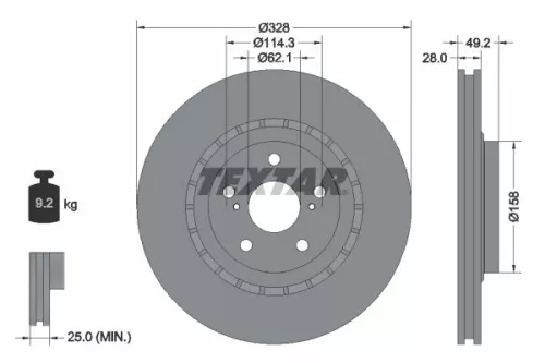 TEXTAR Brake Disc (92259405)