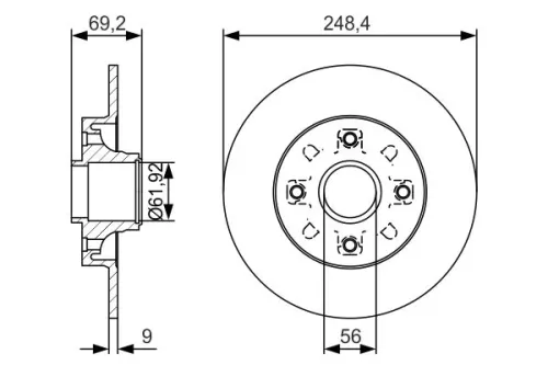 BOSCH Brake Disc (0986479S43)